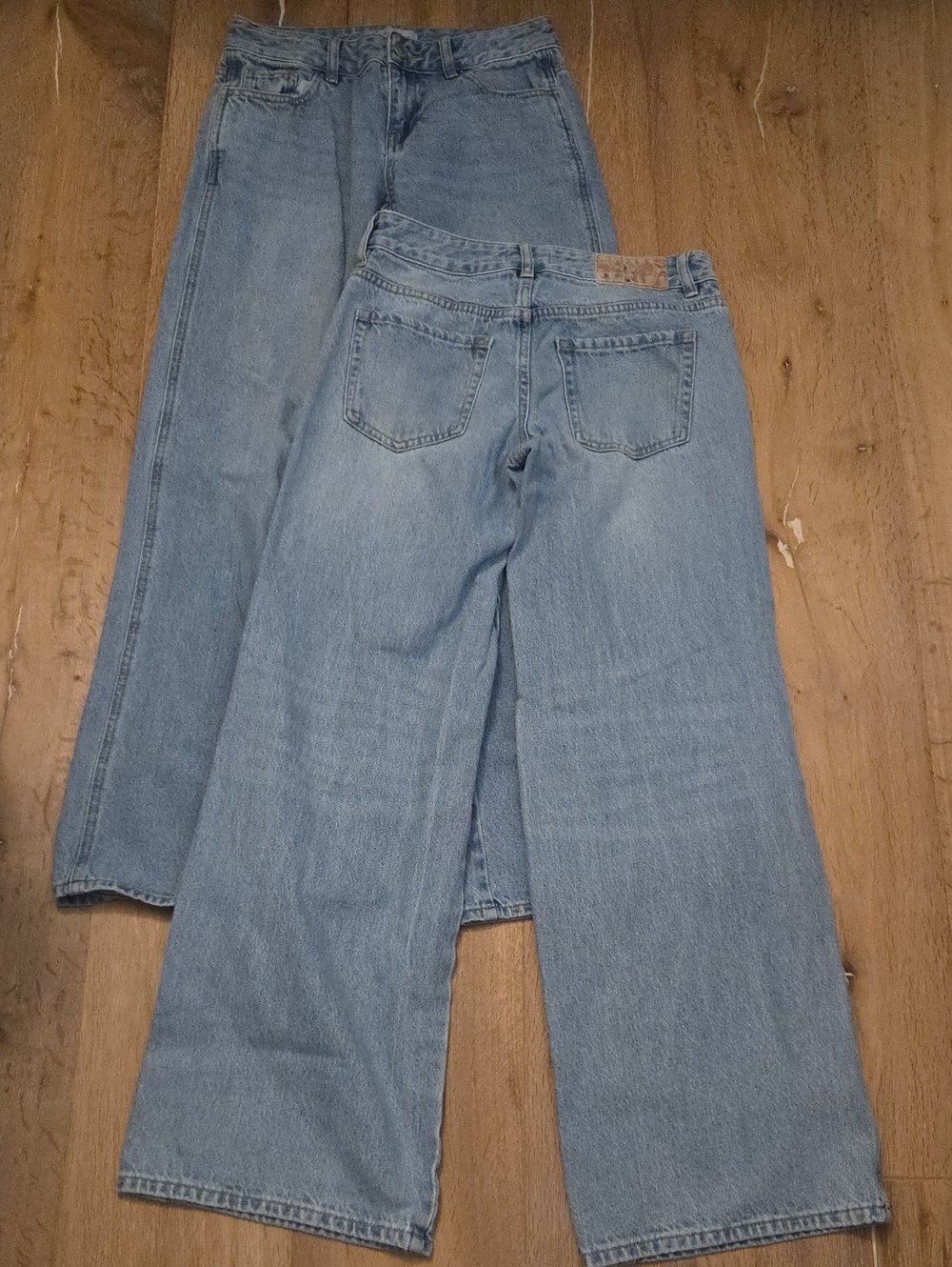 2 Pair Pacsun Casey Low Rise Baggy Jeans Light Wash 25
